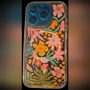 Floral Pattern Phone Case iPhone 15 Pro - Multicolor